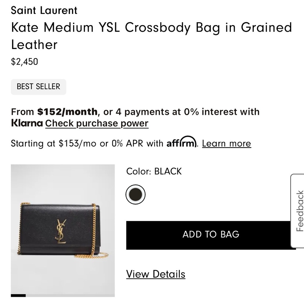 Yves Saint Laurent Black Leather Clutch - Picture 8 of 8